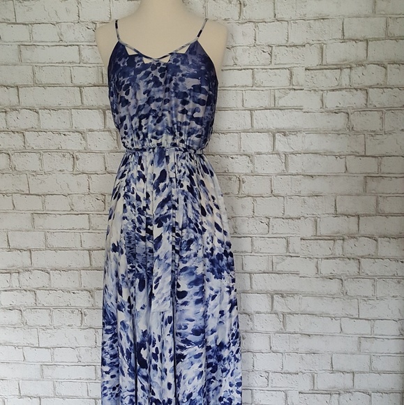 Catherine Malandrino Dresses & Skirts - Catherine Maladrino Blue Animal Print Maxi Dress
